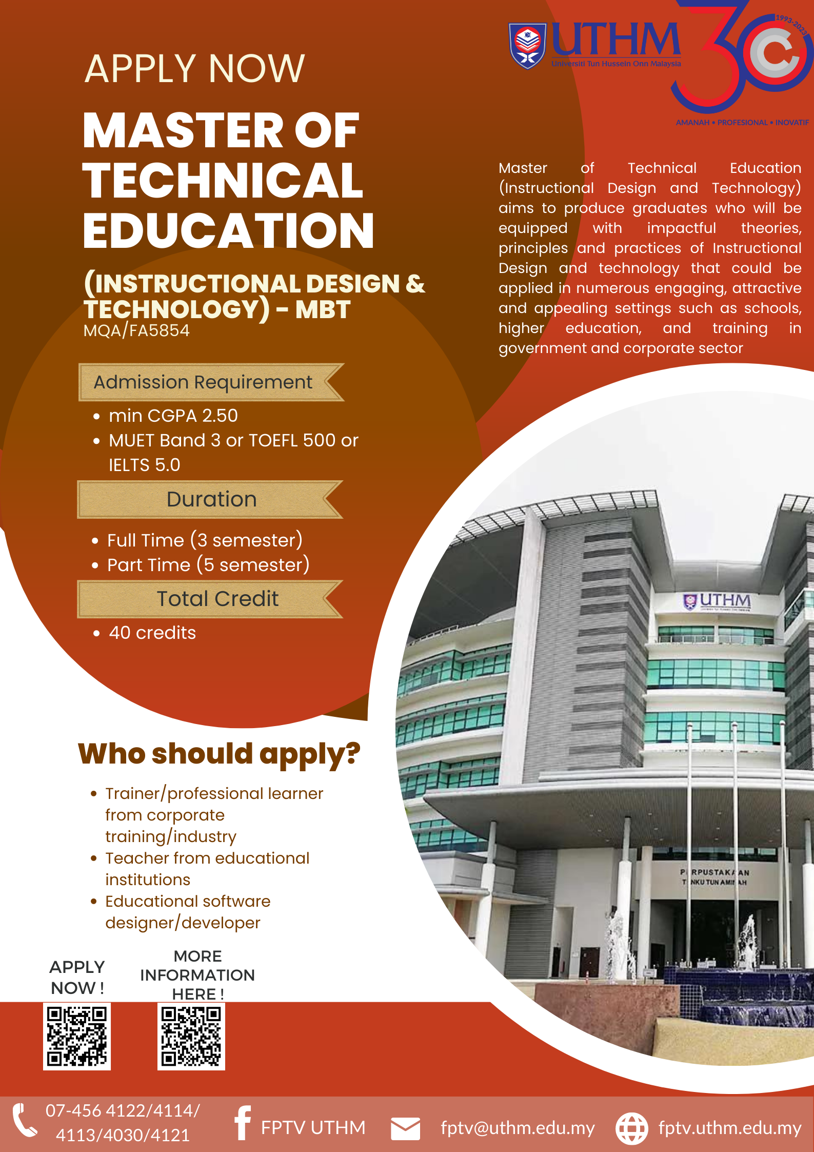 Laman Rasmi Study @ UTHM - Master Of Technical Education (Instructional ...